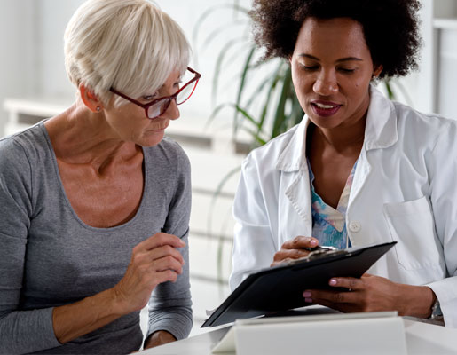 Doctor discussing treatment options with patient